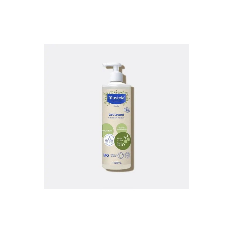 MUSTELA BIO GEL LAVANT CHEVEUX ET CORPS 400ML