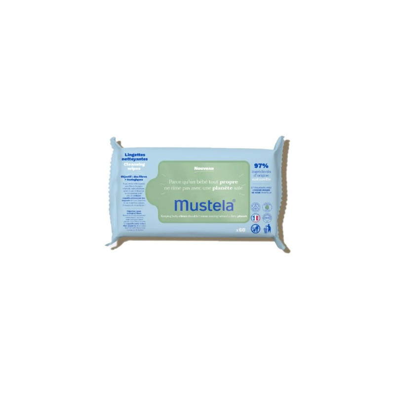 MUSTELA LINGETTES NETTOYANTES A L'AVOCAT BIO *60 LINGETTES