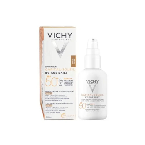 VICHY CAPITAL SOLEIL UV AGE DAILY FLUIDE TEINTE ANTI PHOTOVIEILLISSEMENT SPF50+ 40ML