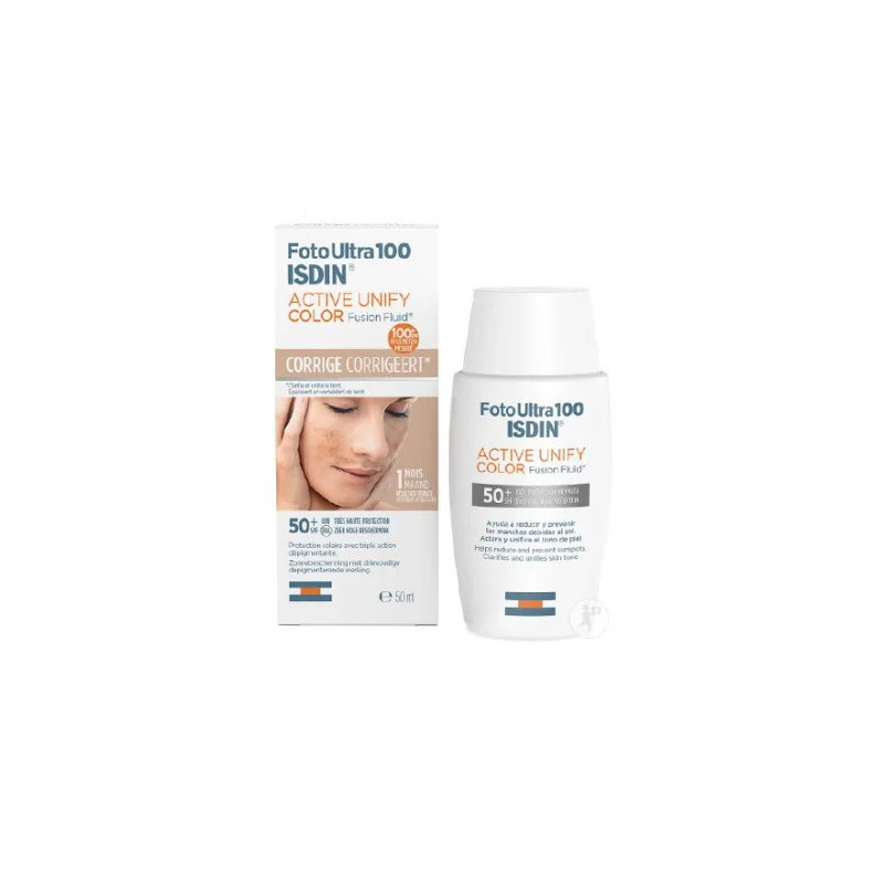 ISDIN PHOTOPROTECTION ECRAN SOLAIRE ACTIVE UNIFY FUSION FLUIDE TEINTEE SPF50+ 50ML