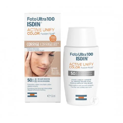 ISDIN PHOTOPROTECTION ECRAN SOLAIRE ACTIVE UNIFY FUSION FLUIDE TEINTEE SPF50+ 50ML