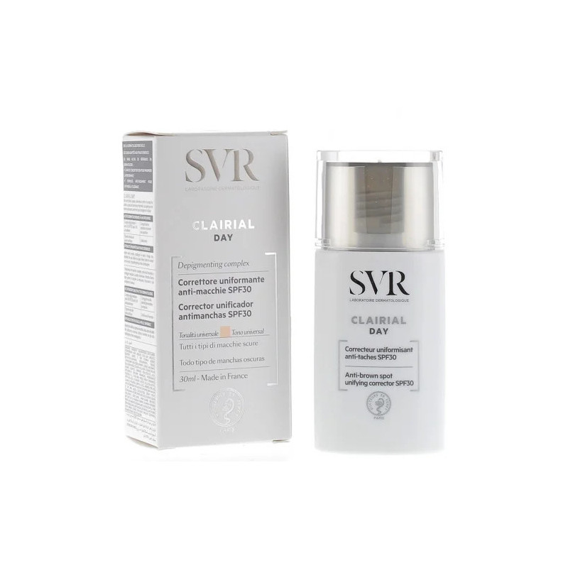 SVR CLAIRIAL DAY CORRECTEUR UNIFORMISANT ANTI-TACHES SPF 30 , 30 ML