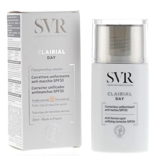 SVR CLAIRIAL DAY CORRECTEUR UNIFORMISANT ANTI-TACHES SPF 30 , 30 ML