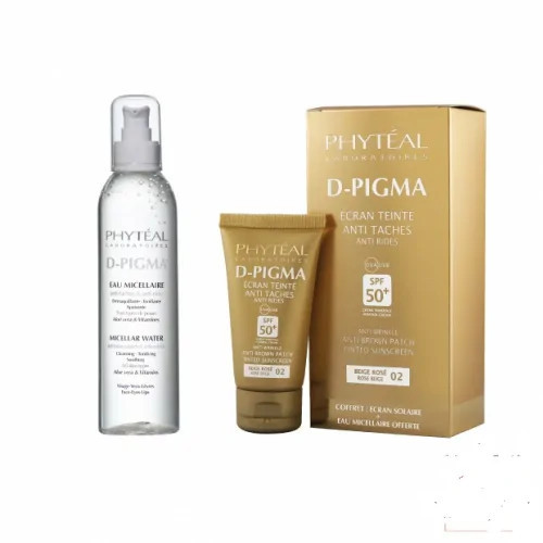 PHYTEAL DPIGMA ECRAN TEINTE BEIGE ROSÉ SPF50 + DPIGMA EAU MICELLAIRE A L'ALOE VERA 250ML (OFFERTE)