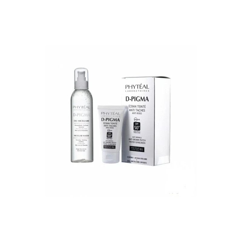 PHYTEAL DPIGMA ECRAN TEINTÉ BEIGE ECLAT SPF50 + EAU MICELLAIRE A L'ALOE VERA 250ML OFFERTE