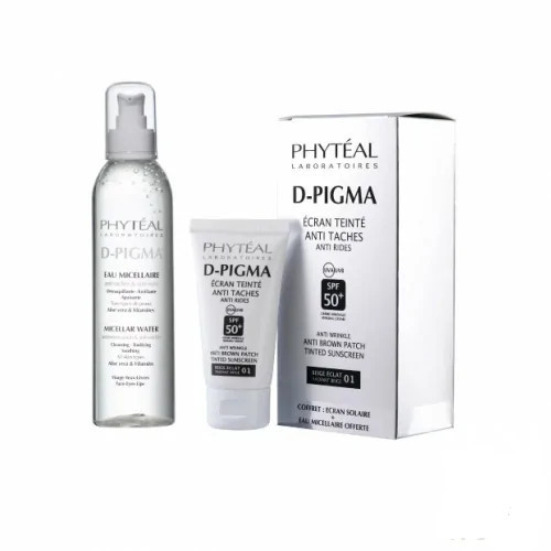 PHYTEAL DPIGMA ECRAN TEINTÉ BEIGE ECLAT SPF50 + EAU MICELLAIRE A L'ALOE VERA 250ML OFFERTE