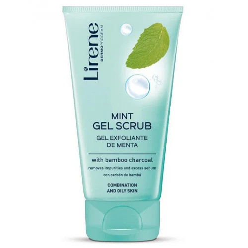 LIRENE GEL SCRUB MENTHE AU CHARBON DE BAMBOU, 150ML