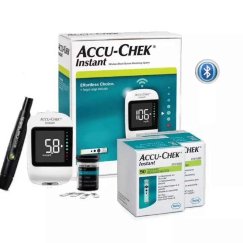 PACK ACCU-CHEK INSTANT : APPAREIL DE MESURE (GRATUIT)+ 100 BANDELETTES