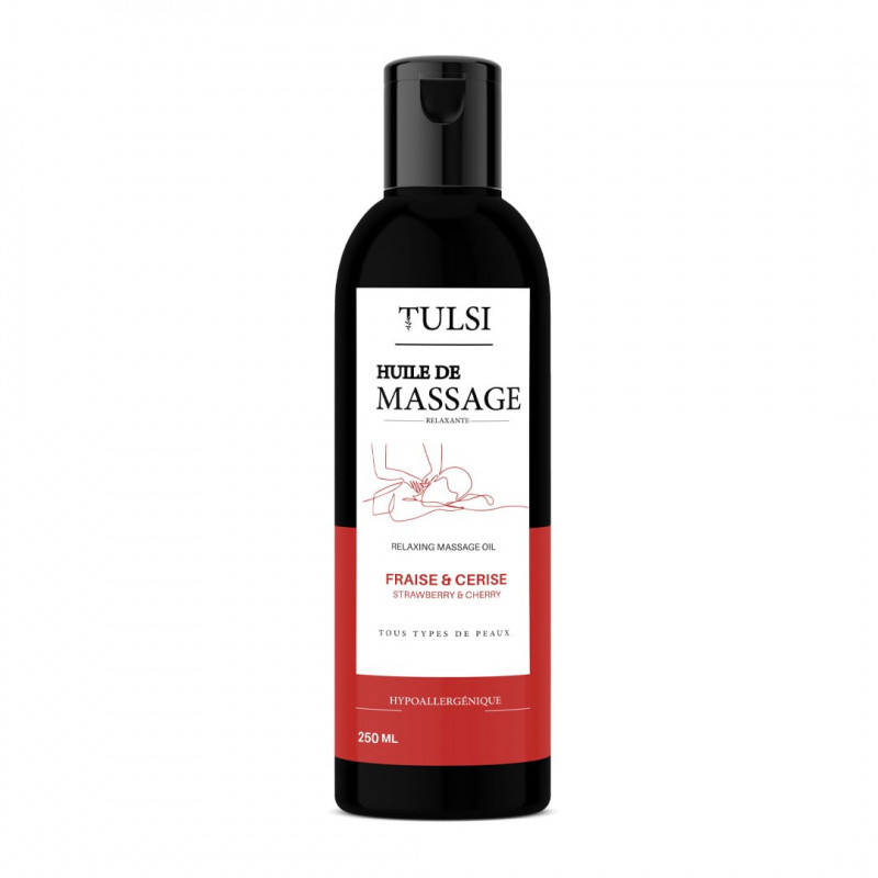 TULSI HUILE DE MASSAGE REL. HYD. FRAISE ET CERISE 250 ML