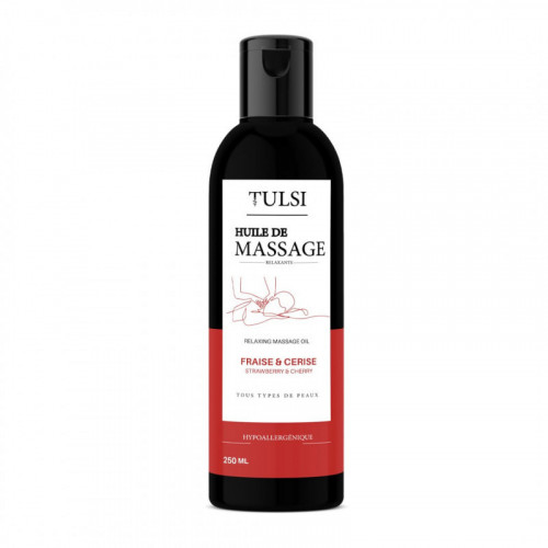 TULSI HUILE DE MASSAGE REL. HYD. FRAISE ET CERISE 250 ML