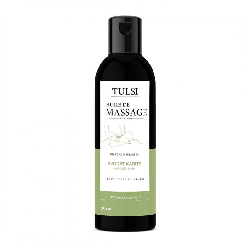 TULSI HUILE DE MASSAGE REL. HYD. AVOCAT KARITE 250 ML