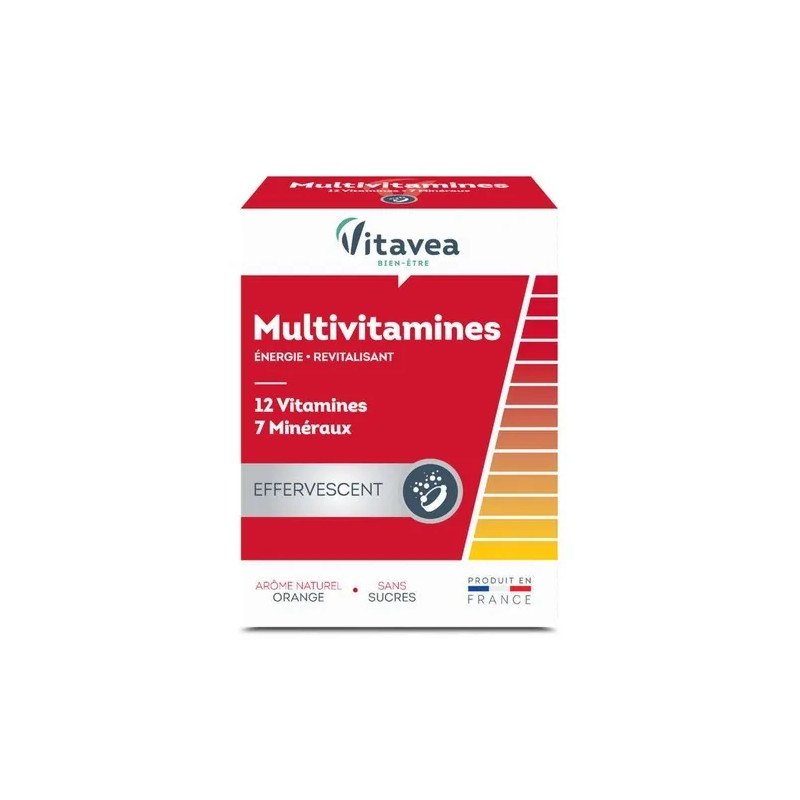 VITAVEA MULTIVITAMINES 12 VITAMINES+7 OLIGO-ELEMENTS EFFERVISCENT 24 COMPRIMES