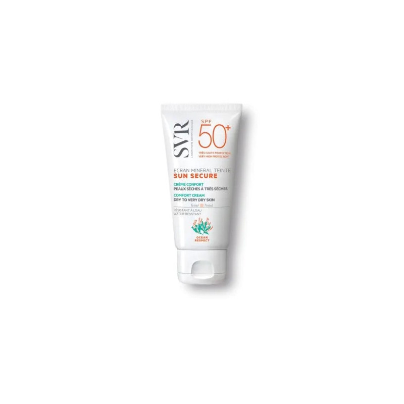 SVR SUN SECURE ECRAN MINERAL TEINTE PEAUX SECHES A TRES SECHES SPF50+ ,50ML