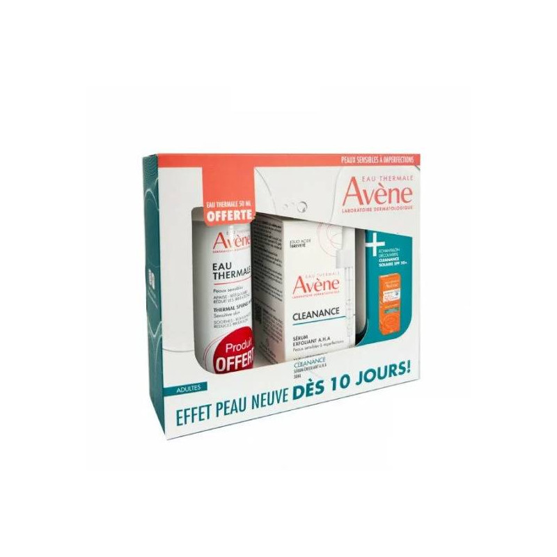 AVENE COFFRET CLEANANCE SERUM AHA+EAU THERMALE 50ML+ECHT 5ML